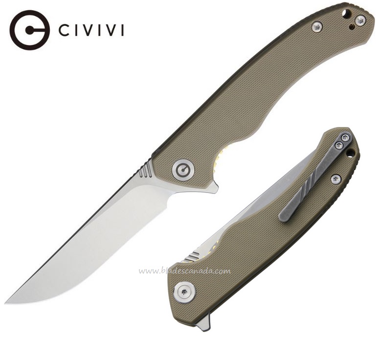 CIVIVI Courser Flipper Folding Knife, VG10, G10 Brown, 804B