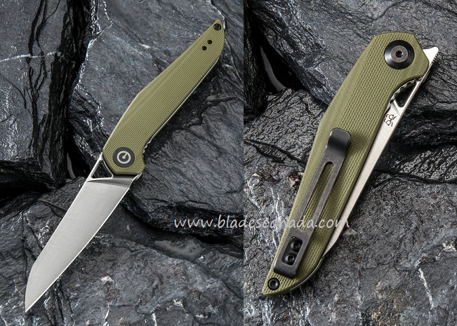 CIVIVI McKenna Flipper Folding Knife, D2, G10 Green, 905B