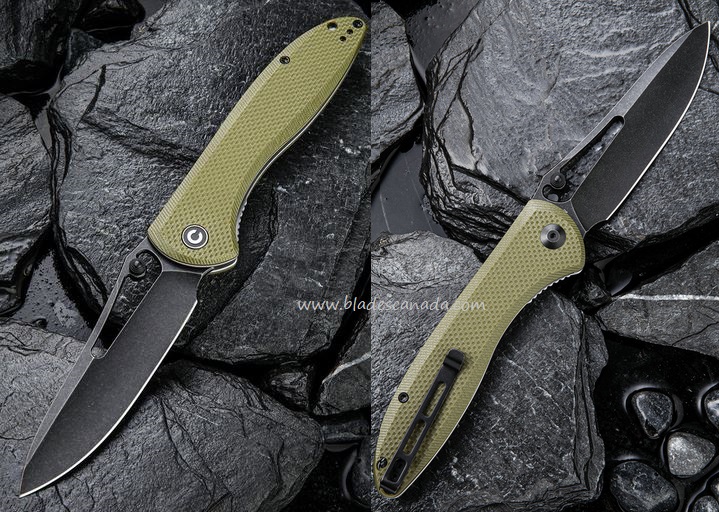 CIVIVI Picaro Folding Knife, D2, G10 OD Green, 916A