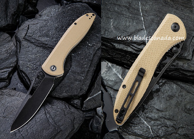 CIVIVI Picaro Folding Knife, D2, G10 Tan, 916B