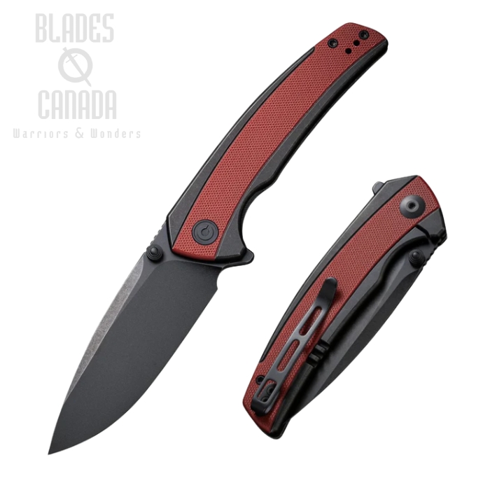 CIVIVI Teraxe Flipper Framelock Knife, Nitro-V Black SW, G10/Steel, 20036-1