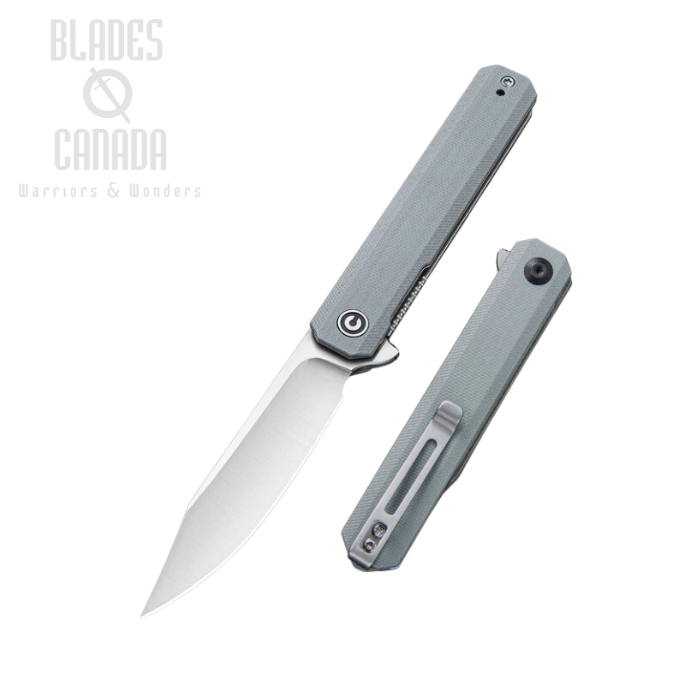 CIVIVI Chronic Flipper Folding Knife, G10 Gray, 917A
