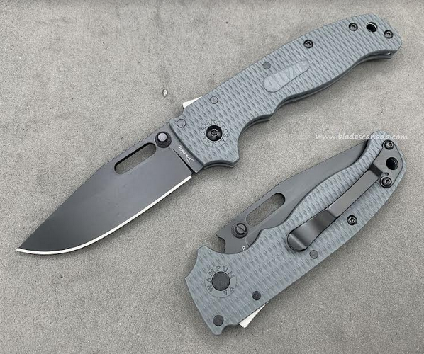 Demko AD20.5 Folding Knife, D2 DLC Clip Point, Grivory Grey
