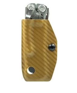 Clip & Carry Kydex Sheath for Leatherman Skeletool-Gold Pattern