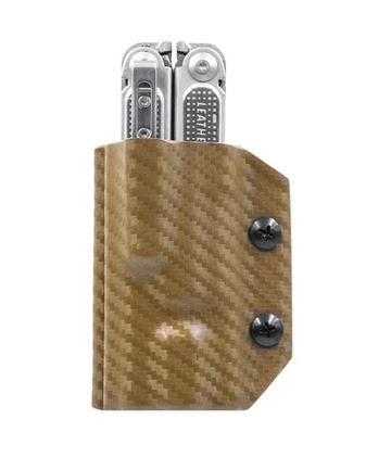 Clip & Carry Kydex Sheath for Leatherman Free P4- Gold Pattern
