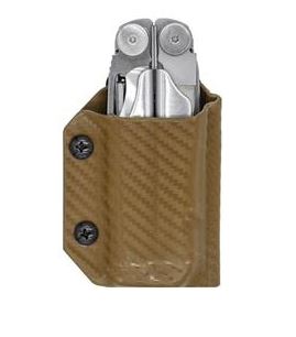 Clip & Carry Kydex Sheath for Leatherman Wave - Gold Pattern