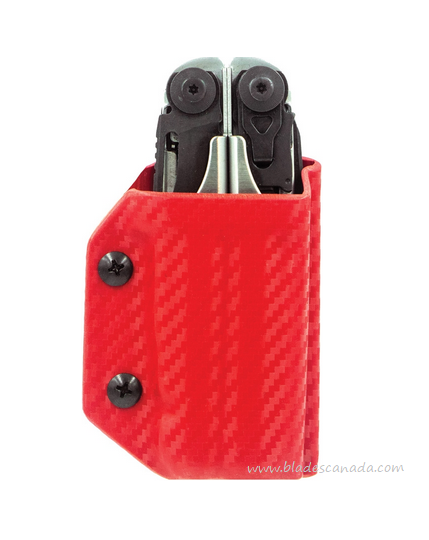 Clip & Carry Leatherman Surge Sheath, Carbon Fiber Red Pattern, CLP041 - Click Image to Close