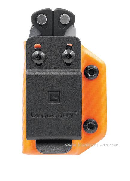 Clip & Carry Leatherman Charge Kydex Sheath, Orange CF Pattern, CLP053
