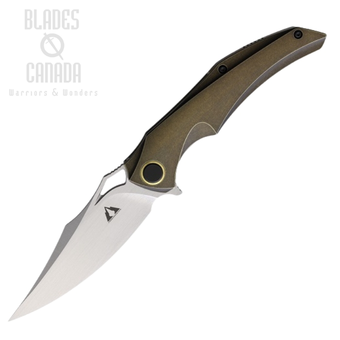 CMB Made Prowler Flipper Framelock Knife, M390, Titanium Bronze, CMB02C