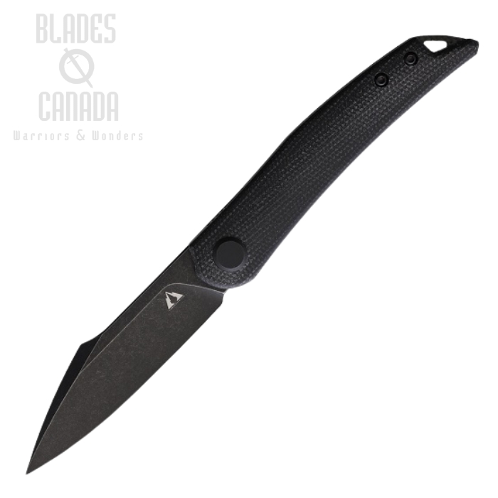 CMB Made Kisame Folding Knife, K110 Black, Micarta Black, CMB03B