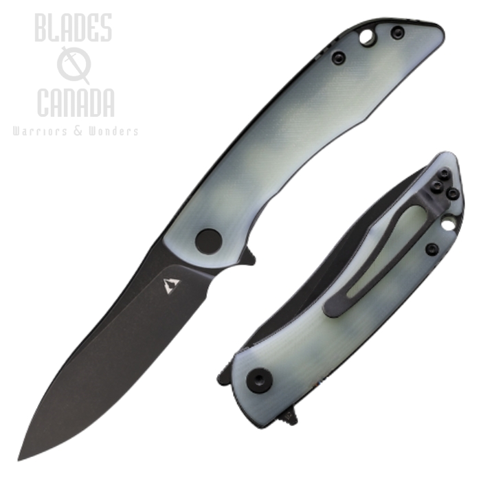 CMB Made Blaze Flipper Folding Knife, D2 Black, G10 Jade, CMB06T