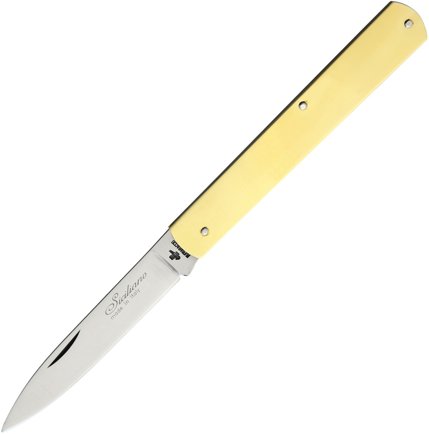 Fraraccio Knives Traditional Siciliano Extra Slim Brass