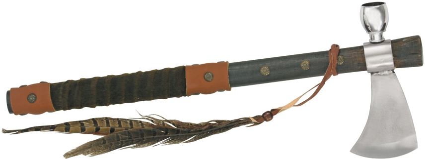 CNM Tomahawk Feather Peace Pipe 210742 - Click Image to Close