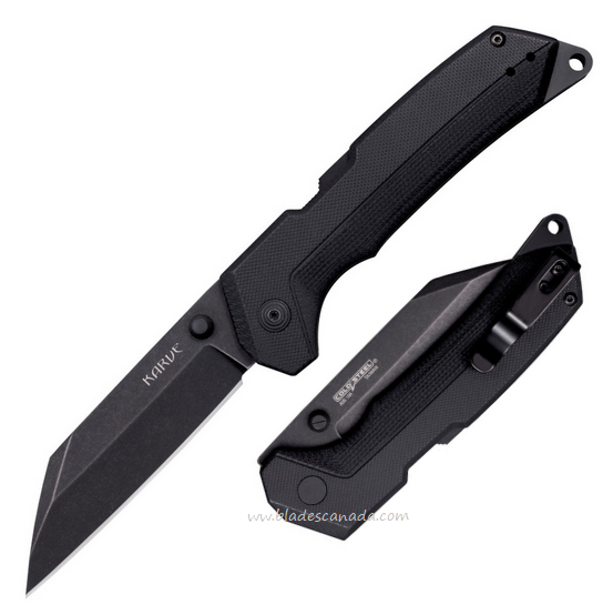 Cold Steel Karve Folding Knife, AUS10A Black, G10 Black, CS-FL-38VK
