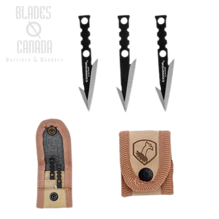 Condor Pocket Pike Fishing Spear Set, 1075 Carbon, Nylon Sheath, CTK113-2.75HC