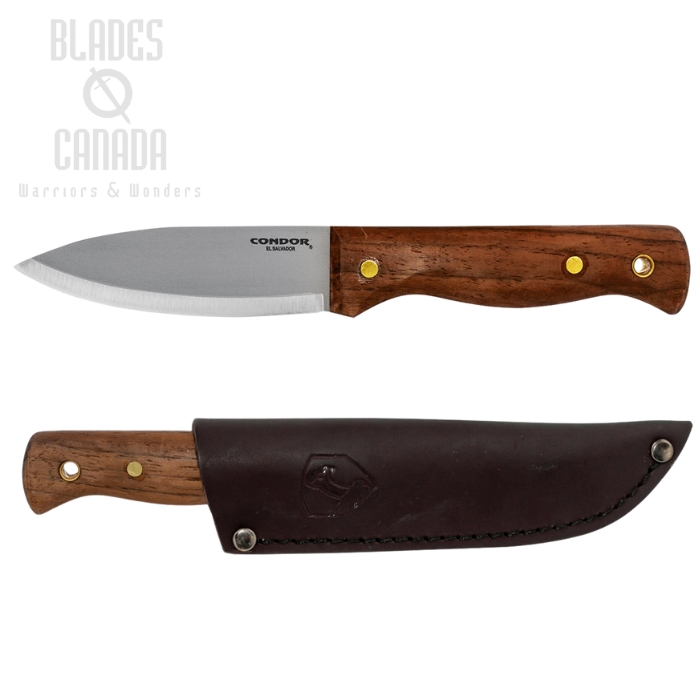 Condor Bushlore Fixed Blade Knife, 1075 Carbon, Hardwood, CTK232-4.3HC