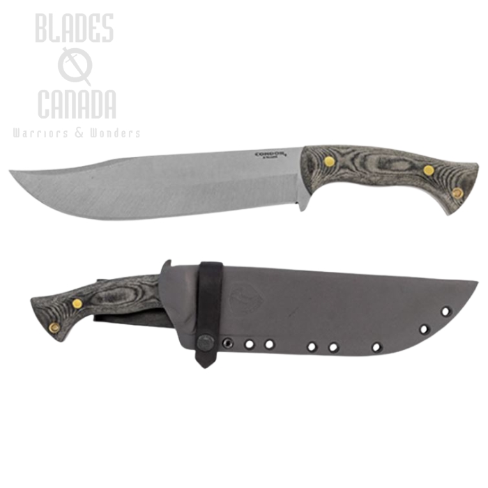 Condor Plan A Fixed Blade Knife, 1075 Carbon, Micarta, Kydex Sheath, CTK2823-8.98HC