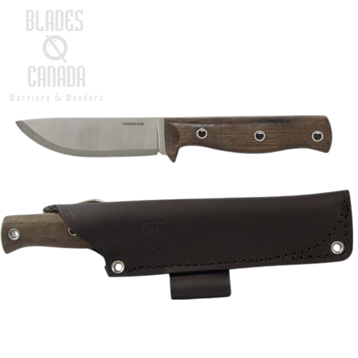 Condor Swamp Romper Fixed Blade Knife, 1075 Carbon, Leather Sheath, CTK3900-4.5HC
