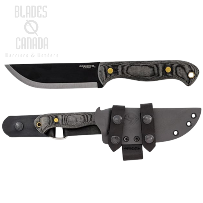 Condor SBK Fixed Blade Knife, 1075 Carbon, Micarta, Kydex Sheath, CTK3940-5.25HC