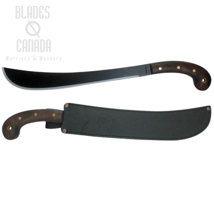Condor Golok Machete, 1075 Carbon, Hardwood, Leather Sheath, CTK410-14HCS