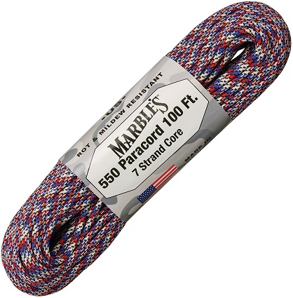 550 Paracord, 100Ft. - Red White Boom