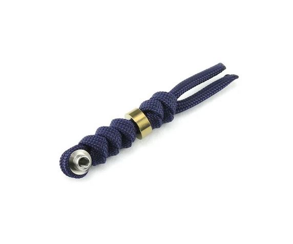 Chris Reeve Inkosi Large Lanyard, Midnight Blue, Gold Bead