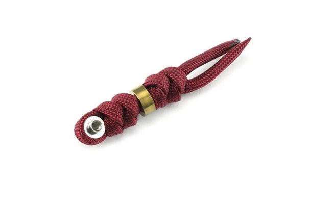 Chris Reeve Inkosi Small Lanyard, Burgundy, Gold Bead