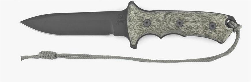 Chris Reeve Green Beret Fixed Blade Knife, CPM S35VN 5.5", Micarta Black - Click Image to Close