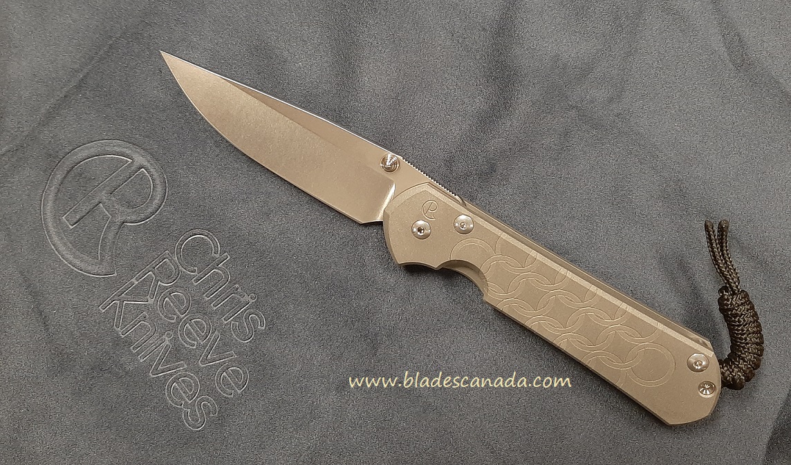 Chris Reeve Large Sebenza 31 Framelock Folding Knife, CPM S35VN, Titanium