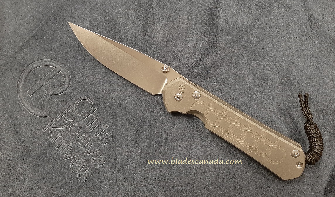 Chris Reeve Large Sebenza 31 Framelock Folding Knife, CPM S35VN, Titanium