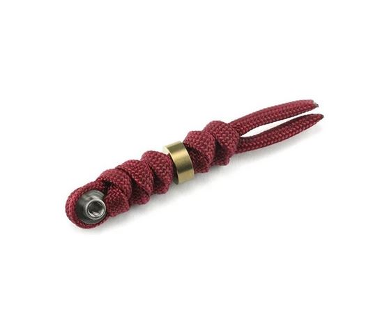 Chris Reeve Inkosi Large Lanyard, Burgundy, Gold Bead