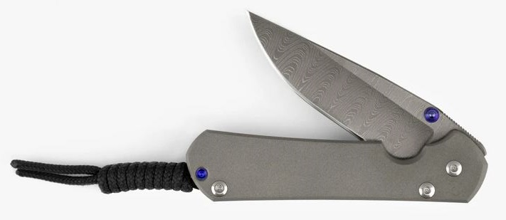 Chris Reeve Small Sebenza 31 Framelock Knife, Ladder Damascus, Titanium