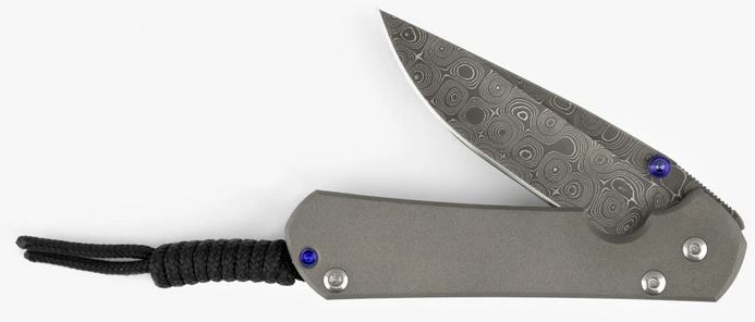 Chris Reeve Small Sebenza 31 Framelock Knife, Raindrop Damascus, Titanium