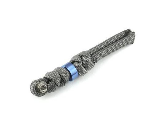 Chris Reeve Inkosi Small Lanyard, Charcoal, Blue Bead