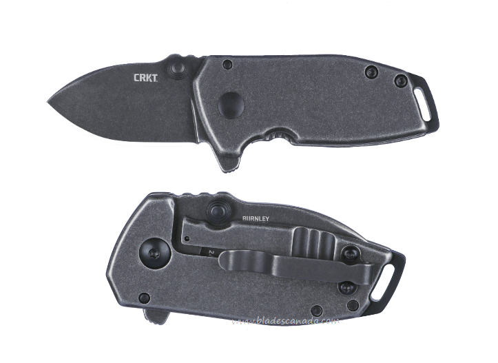 CRKT Squid Compact Flipper Framelock Knife, Assisted Opening, SW Blade, Stainless, 2485K
