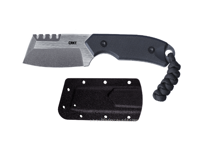 CRKT Razel Compact Fixed Blade Knife, D2 SW, G10 Black, 4036