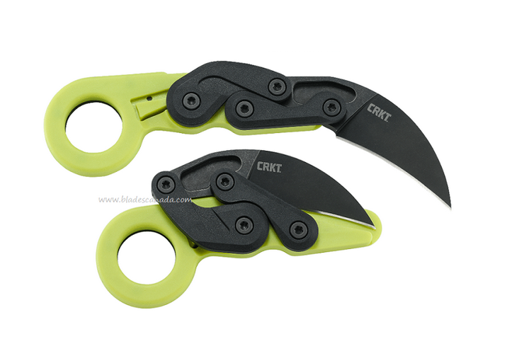 CRKT Provoke ZAP Lightweight Karambit Folding Knife, 1.4116 Steel, Green Handle, CRKT4041G