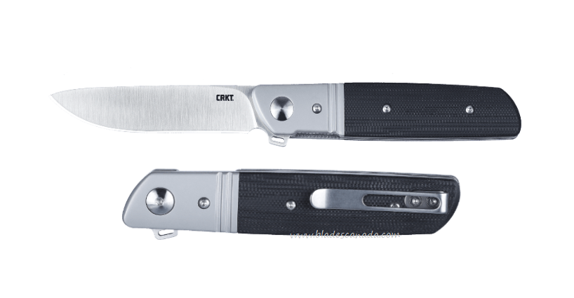 CRKT Bamboozled Flipper Folding Knife, D2 Satin, G10/Stainless Bolster, 5720