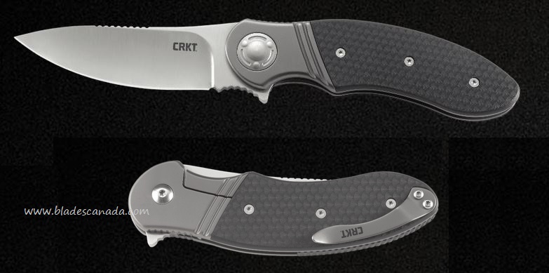 CRKT Hootenanny Flipper Folding Knife, GFN Black, CRKTK300KXP