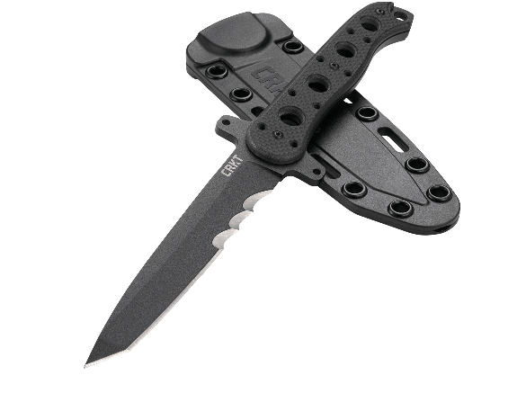 CRKT Carson Fixed Blade Knife, SK5 Tanto, G10 Black, CRKTM16-13FX