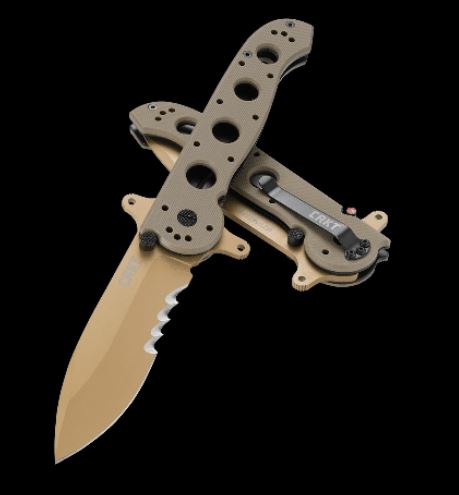 CRKT Carson Flipper Folding Knife, G10 Desert, CRKTM21-14DSFG