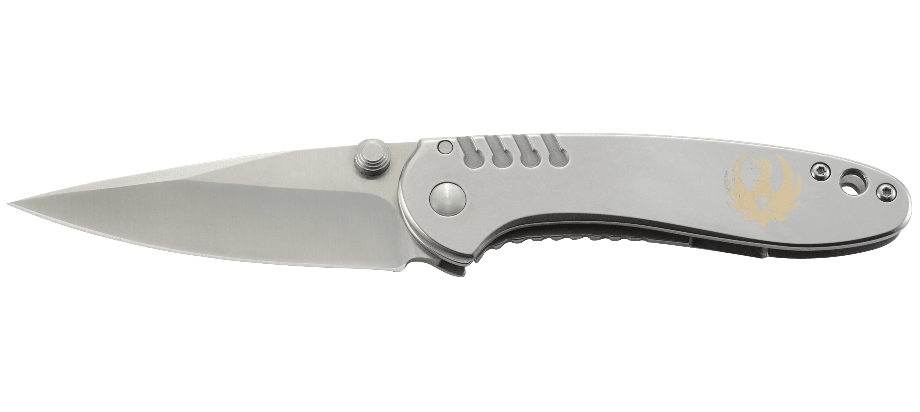CRKT Ruger Over-Bore Framelock Folding Knife, Stainless Handle, R2801