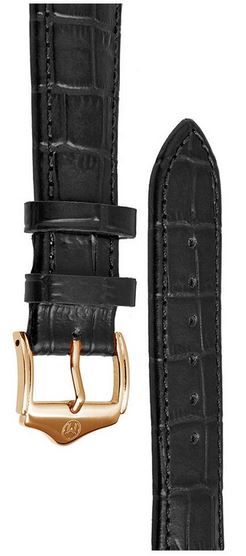 Melbourne Leather Black Croc Grain Watch Strap - 20mm