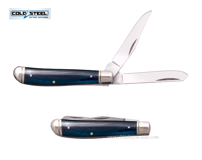 Cold Steel Mini Trapper Slipjoint Folding Knife, Blue Bone, FL-MINITRR-BLBN