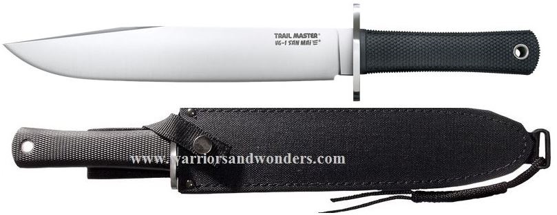 Cold Steel Trail Master Fixed Blade Knife, VG1-San Mai III, Cordura Sheath, 16JSM