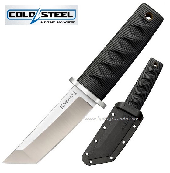 Cold Steel Mini Kyoto I Fixed Blade Knife, Japanese Tanto, Hard Sheath, 17DA - Click Image to Close