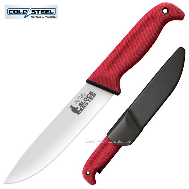 Cold Steel Tim Wells Scalper Slock Master Fixed Blade Knife, 4116 Steel, Hard Sheath, 20VSTW