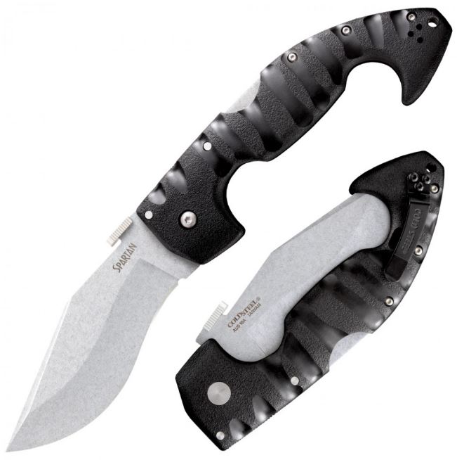 Cold Steel Spartan Folding Knife, AUS 10A, Black Handle, 21ST