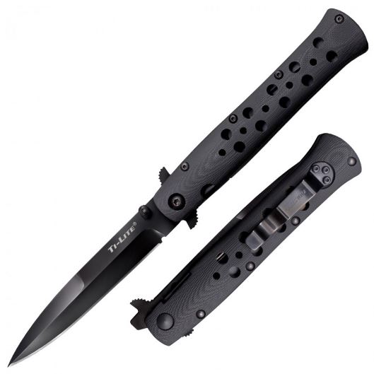 Cold Steel Ti-Lite Folding Knife, S35VN, G10 Black, 26C4 - Click Image to Close