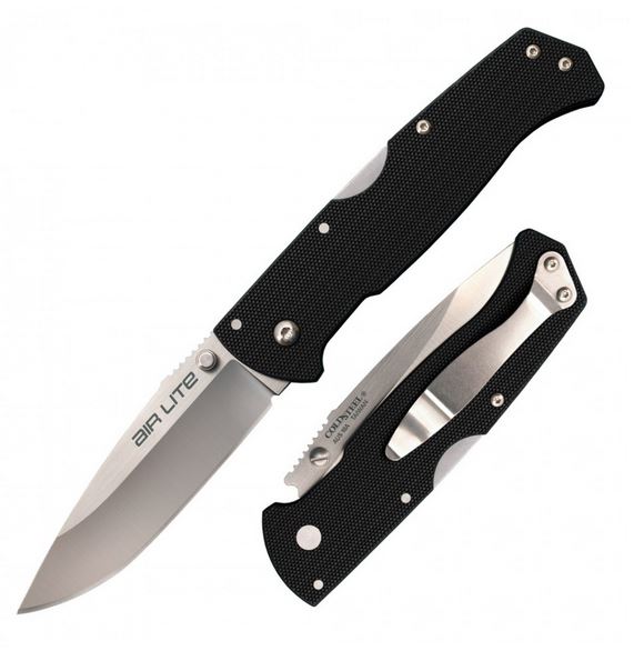 Cold Steel Air Lite Folding Knife, AUS 10A, G10 Black, 26WD - Click Image to Close